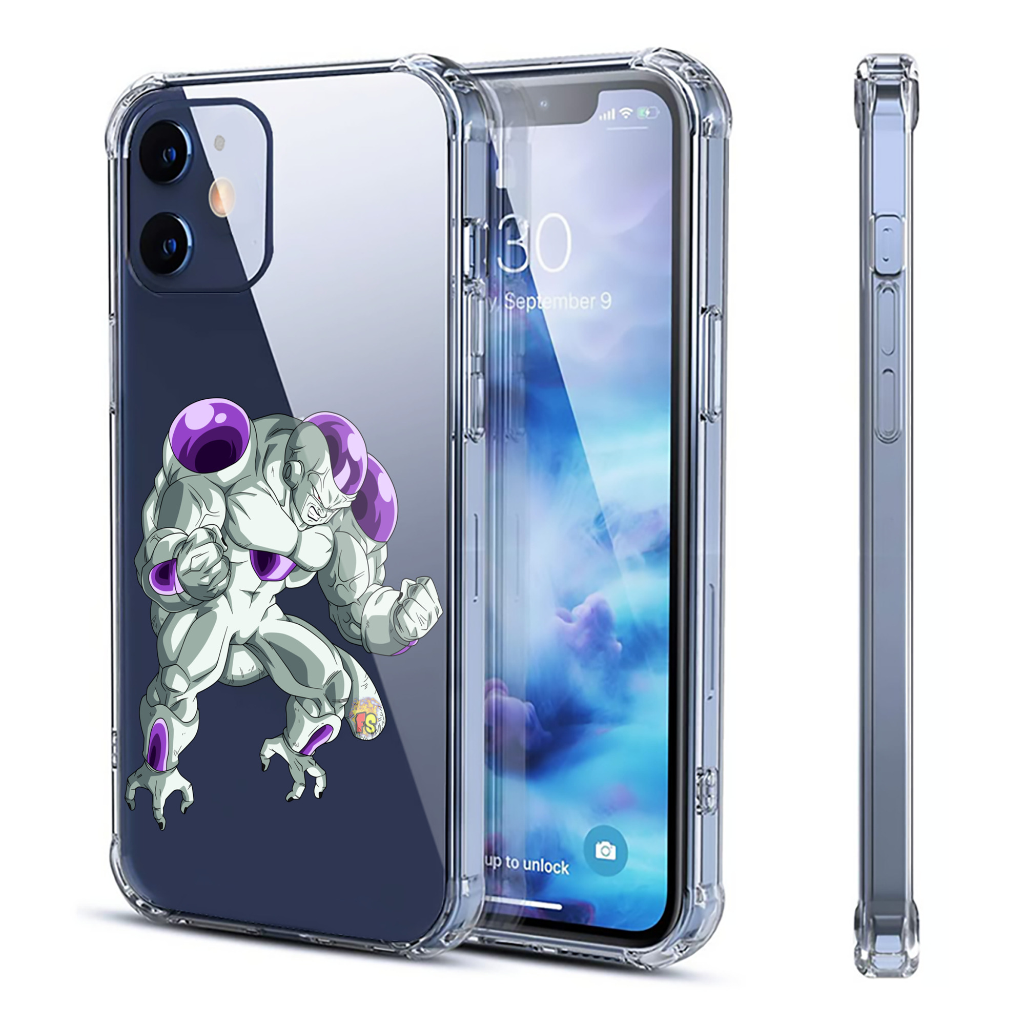 （画像用） ドラゴンボール フリーザ DRAGON BALL Frieza 【iPhone 12シリーズ対応】透明スマホケース（クリアソフトケース）